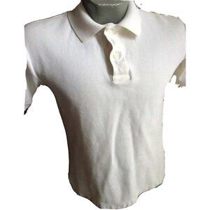Vintage Mens Polo Shirt SMALL 80's Mens RUGGED WHITE COTTON KNIT Golf Tennis